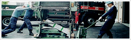 小型印刷機械の運搬納入